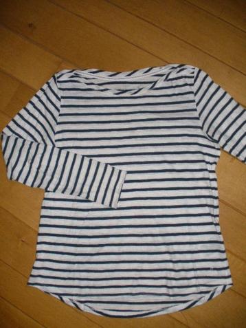 H&M LOGG t- shirt wit blauw streep maat M - nieuw - beschikbaar voor biedingen