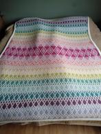 Gehaakte plaid/deken in pastel tinten, Huis en Inrichting, Woonaccessoires | Kunstplanten en Kunstbloemen, Ophalen of Verzenden