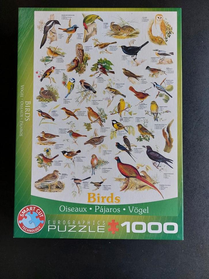 Legpuzzel Vogels - 1000 stukjes, Hobby en Vrije tijd, Denksport en Puzzels, Zo goed als nieuw, Legpuzzel, 500 t/m 1500 stukjes