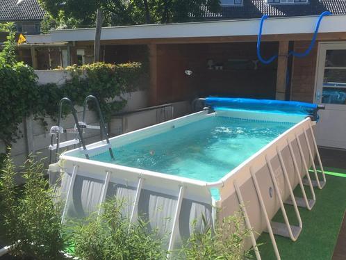 Zwembad | verwarming | zandfilterpomp | zoutwatersysteem, Tuin en Terras, Zwembaden, Gebruikt, Opzetzwembad, 80 tot 120 cm, 400 cm of meer
