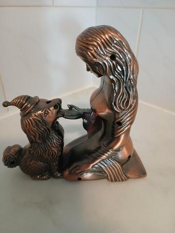 Prachtige Vintage Metalen Tafelaansteker beschikbaar voor biedingen