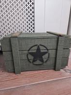 Stoere legerkist / opbergkist, Minder dan 50 cm, Grenenhout, Minder dan 50 cm, Ophalen of Verzenden