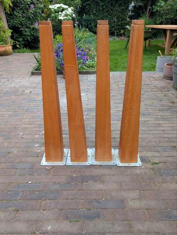 4 stuks massief beuken tafelpoten incl bevestiging beschikbaar voor biedingen