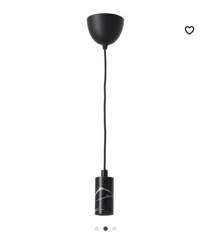 2x MARKFROST Pendel, marmer zwart, 1.8 m nieuw!, Huis en Inrichting, Lampen | Hanglampen, Nieuw, Minder dan 50 cm, Overige materialen