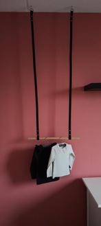 BAKIMO - Hangend kledingrek - Leer - Zwart – Large, Kinderen en Baby's, Ophalen