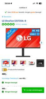 Nieuw in doos LG 32U720A-B 4K Monitor - USB-C 90W - 32 inch, Computers en Software, Monitoren, Gaming, VA, Nieuw, Ophalen of Verzenden