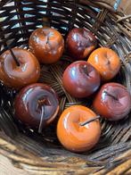 Keramieken appeltjes appels 8 stuks van oranje, Ophalen of Verzenden
