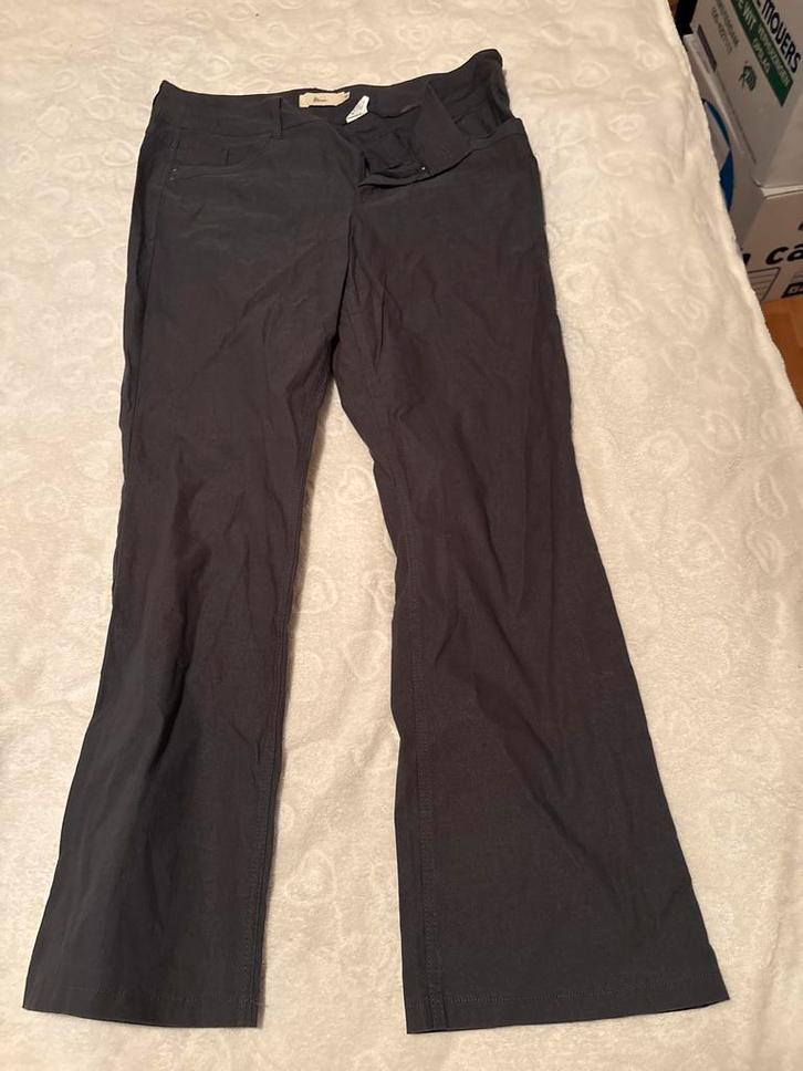 Antraciet Stretch Broek, Kleding | Dames, Broeken en Pantalons, Zo goed als nieuw, Maat 46/48 (XL) of groter, Grijs, Lang, Ophalen