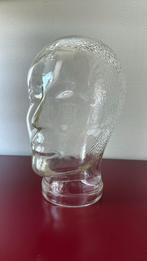 Vintage glazen kop hoofd 70s, Antiek en Kunst, Verzenden