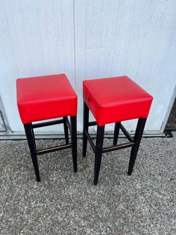 5 stuks horeca barkrukken mancave café rood kunstleder beschikbaar voor biedingen