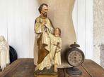 Prachtig Brocante beeld, Jozef met kindje Jezus, Antiek en Kunst, Curiosa en Brocante, Verzenden