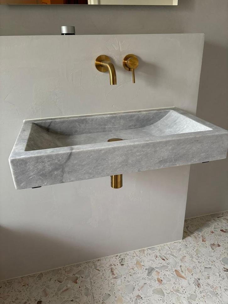 Marmeren Wastafel - Design natuursteen badkamermeubel, Huis en Inrichting, Badkamer | Badkamermeubels, Nieuw, Wasbak of Wastafel