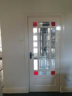 Binnendeur glas in lood 201cmx82cm, Ophalen, 80 tot 100 cm, Binnendeur, Zo goed als nieuw
