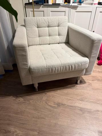 IKEA LANDSKRONA Armchair, Gunnared beige/metal - afbeelding 2