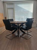 6 zwarte h&h eetkamer stoelen, met leuning., Huis en Inrichting, Stoelen, Ophalen, Gebruikt, Zwart, Vijf, Zes of meer stoelen