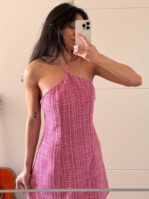 Pink Tweed Mini Dress – Dottie – Size M – Worn Once, Kleding | Dames, Badmode en Zwemkleding, Zo goed als nieuw, Bikini, Roze