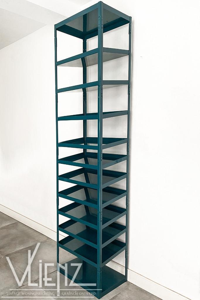 Metalen magazijnrek, stellingkast gereedschapskast turquoise, Doe-het-zelf en Verbouw, Overige Doe-het-zelf en Verbouw, Gebruikt