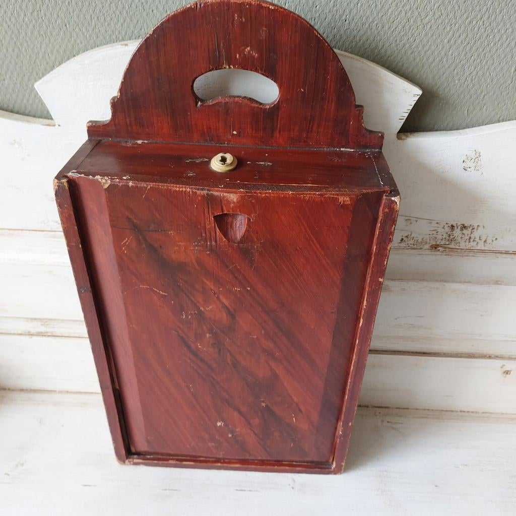 Antieke houten schooltas - Unieke blikvanger, Antiek en Kunst, Ophalen