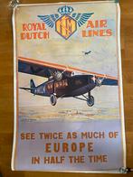 KLM Royal Dutch Airlines Poster - Jaren '30, Ophalen of Verzenden, Overige thema's