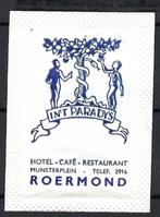 W196 Roermond hotel cafe rest IN "T PARADYS (donker blauw), Verzamelen, Nederland, Ophalen of Verzenden