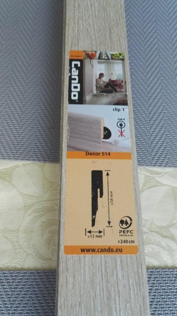 Cando plinten.Gekloofd eiken natuur.decor 514. 5 stuks.240cm, Huis en Inrichting, Stoffering | Vloerbedekking, Nieuw, Laminaat