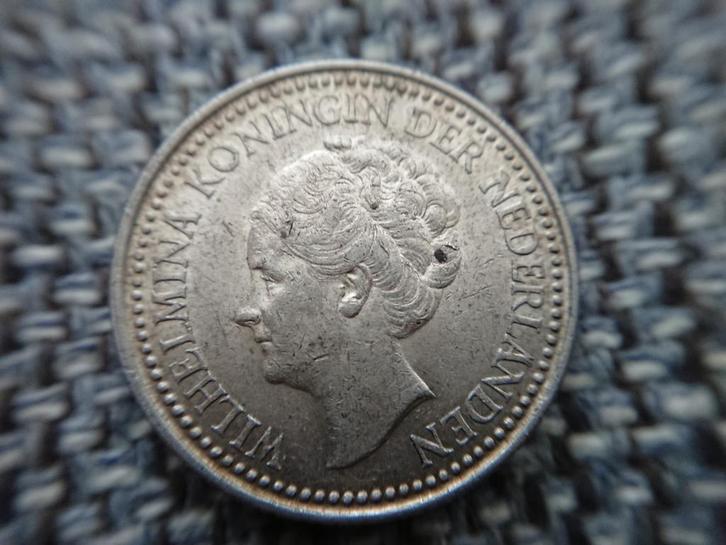 4 halve guldens Wilhelmina opgestoken haar in PR en UNC, Postzegels en Munten, Munten | Nederland, ½ gulden, Koningin Wilhelmina