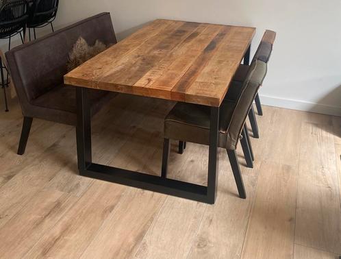 Eettafel Trevor Leen Bakker - mangohout - 78x180x100 cm, Huis en Inrichting, Tafels | Eettafels, Gebruikt, 50 tot 100 cm, 150 tot 200 cm