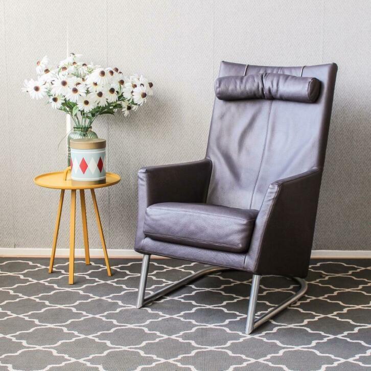 Fraaie Montis Madonna fauteuil - Aubergine, Huis en Inrichting, Fauteuils, Zo goed als nieuw, Leer, Ophalen of Verzenden