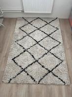 Vloerkleed 130x190 creme ruit zwart, Ophalen, Zwart, 200 cm of meer, Zo goed als nieuw