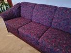 Vintage bankstel stof ploegstof wol wool 1 2 3 zits zithoek, Ophalen, Zo goed als nieuw, Hout, Klassiek