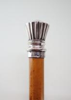 Antieke wandelstok met zilveren knop, Ophalen of Verzenden, Zilver