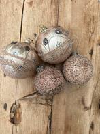 Kerstballen set: gesuikerd & kant, Ophalen of Verzenden, Gebruikt