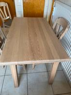 Te koop eiken tafel met 4stoellen, Huis en Inrichting, Tafels | Eettafels, Ophalen