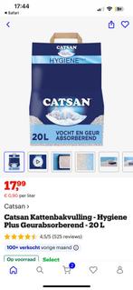 Catsan kattenbakvulling niet klontvormend 20 liter, Ophalen, Zo goed als nieuw
