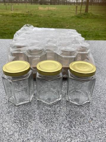 partij glazen potten potjes hexagonaal pot glas (per 25 st) beschikbaar voor biedingen