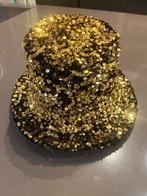 Gouden pailletten hoed - Zo goed als nieuw!, Ophalen of Verzenden, Zo goed als nieuw, Carnaval, Accessoires