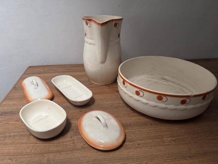 Lampetstel | Waskom | Zeepbakje, Antiek en Kunst, Antiek | Keramiek en Aardewerk, Ophalen