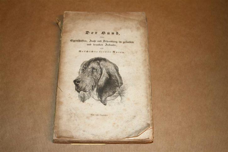 Antiek boek over de Hond. der Hund. 1852., Boeken, Dieren en Huisdieren, Gelezen, Honden, Ophalen of Verzenden