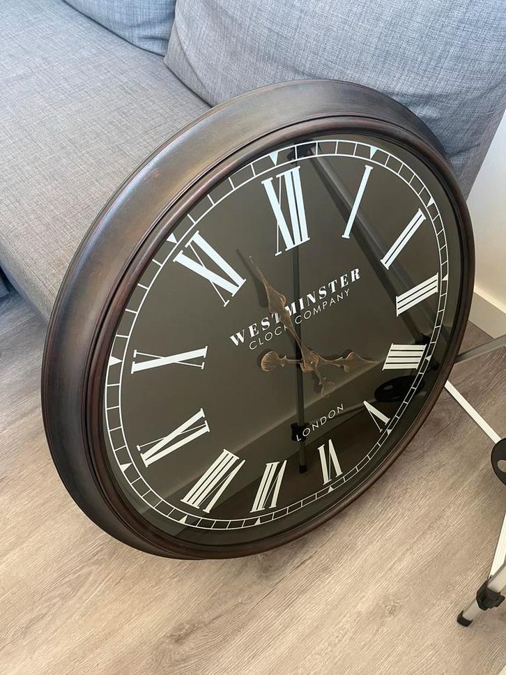 Westminster Wandklok - 76cm Diameter, Huis en Inrichting, Woonaccessoires | Klokken, Gebruikt, Wandklok, Analoog, Ophalen