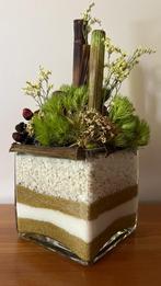 Vaas glas vierkant kubus accubak rechthoekig 12 x 12 x 12 cm, Huis en Inrichting, Woonaccessoires | Vazen, Ophalen, Overige kleuren