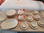 Vintage Tielsch-Altwasser Servies met Rode Accenten, Antiek en Kunst, Ophalen