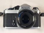 Nikon FE analoge camera en Lenzen, Spiegelreflex, Zo goed als nieuw, Nikon, Ophalen