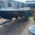 Boot met Haakon kantel trailer en Yamaha 6 pk kortstaart, Watersport en Boten, Ophalen, Tot 10 pk, Zo goed als nieuw, 3 tot 6 meter