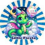 LF6938 icing frosting draakje 20cm eetbare taart print top, Ophalen of Verzenden, Nieuw, Taarten, Versiering