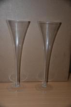 Kelk vaas / glas op poot.      3 X., Minder dan 50 cm, Glas, Gebruikt, Ophalen of Verzenden