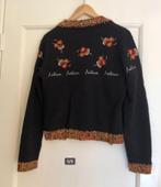 vintage 70s/80s set geborduurd vest met truitje nt 36 / 38, Kleding | Dames, Ophalen, Zwart, Zo goed als nieuw, Montesinos