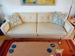 Stoffen 3 zitsbank kleur kerrie geel retro look, Ophalen, Gebruikt, Driepersoons, 75 tot 100 cm