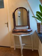 Antieke kapspiegel ca.1900–notenhout–kantelbaar–mooie staat, Huis en Inrichting, Ophalen, Gebruikt, Biedermeier stijl, 50 tot 100 cm