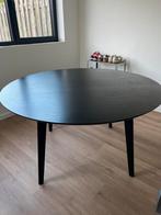 Zwarte ronde eettafel 140cm, Huis en Inrichting, Tafels | Eettafels, Ophalen, Rond, Zo goed als nieuw, Vier personen