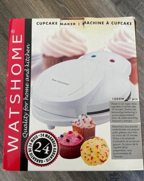 Watshome Mini Cupcake Maker - Nieuw in Doos, Hobby en Vrije tijd, Taarten en Cupcakes maken, Nieuw, Ophalen of Verzenden